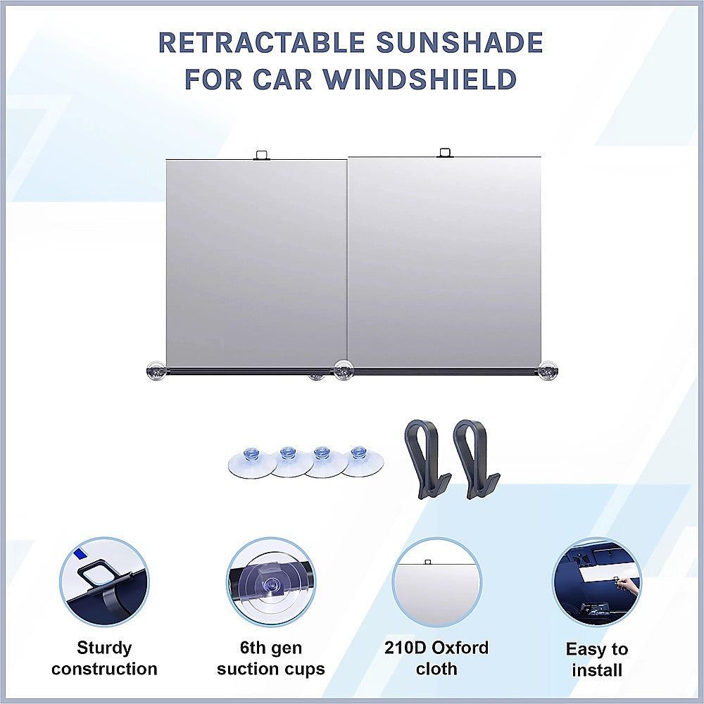 Retractable Sunshade for Car Windshield – UV Protection Window Cover - Image 3