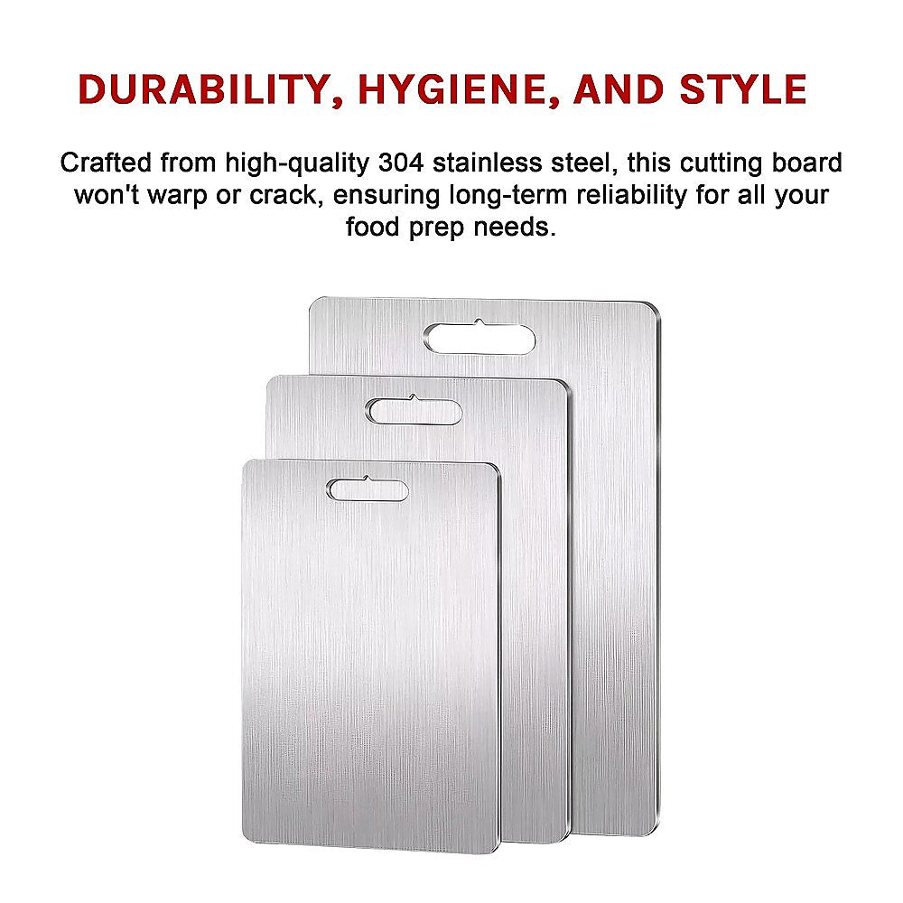 3 x 304SS Cutting Chopping Board Stainless Steel - Image 5