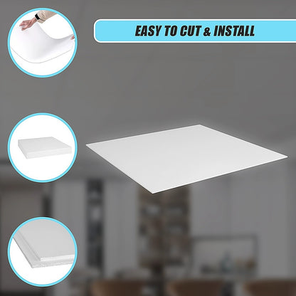 12x Smooth Drop Ceiling Tile 2ft x 2ft PVC Ceiling Panel - Image 4