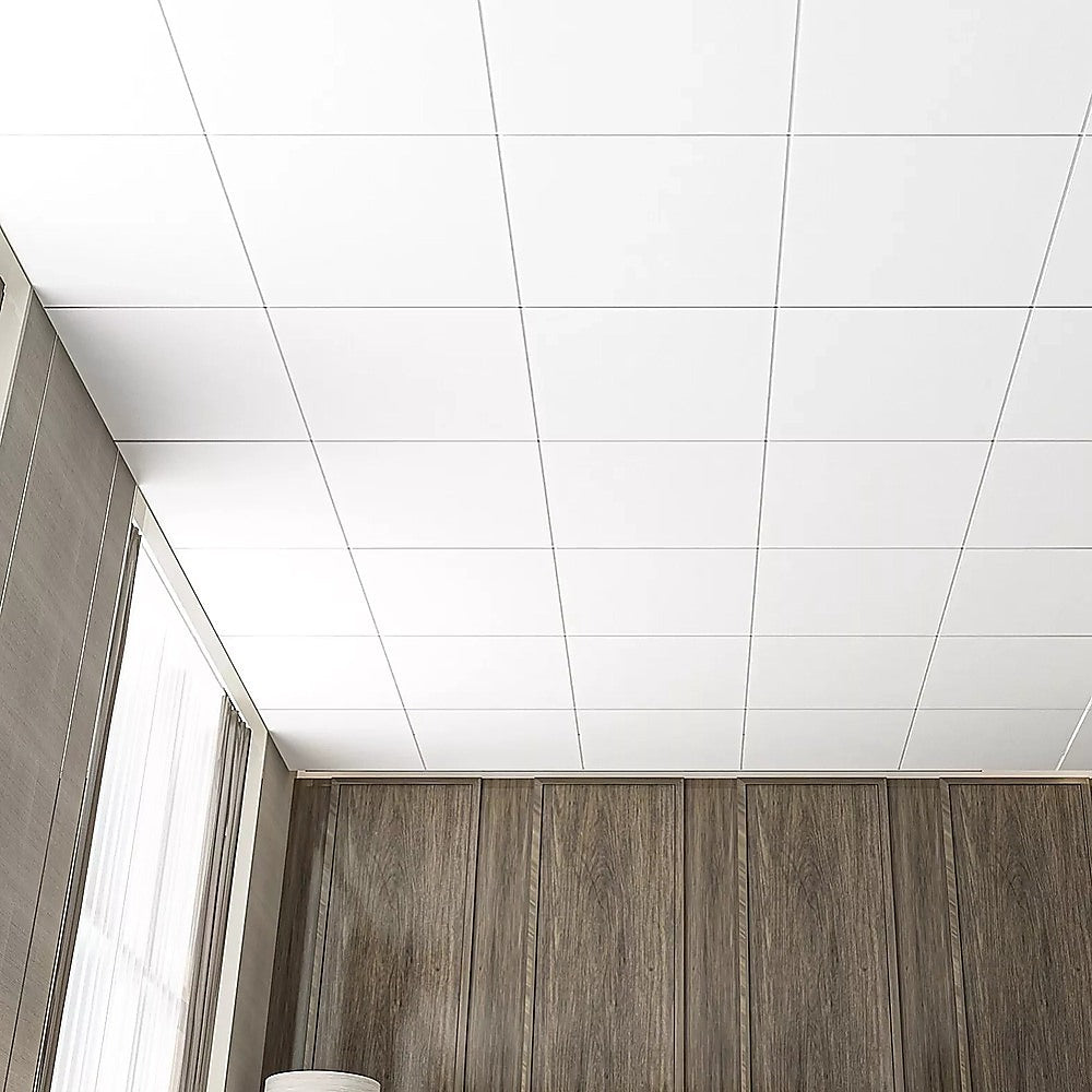 12x Smooth Drop Ceiling Tile 2ft x 2ft PVC Ceiling Panel - Image 5