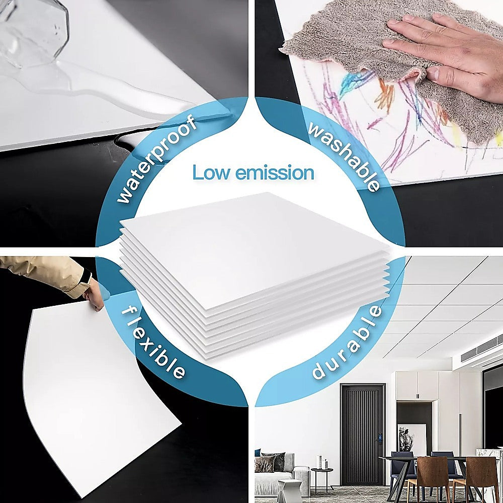 12x Smooth Drop Ceiling Tile 2ft x 2ft PVC Ceiling Panel - Image 8
