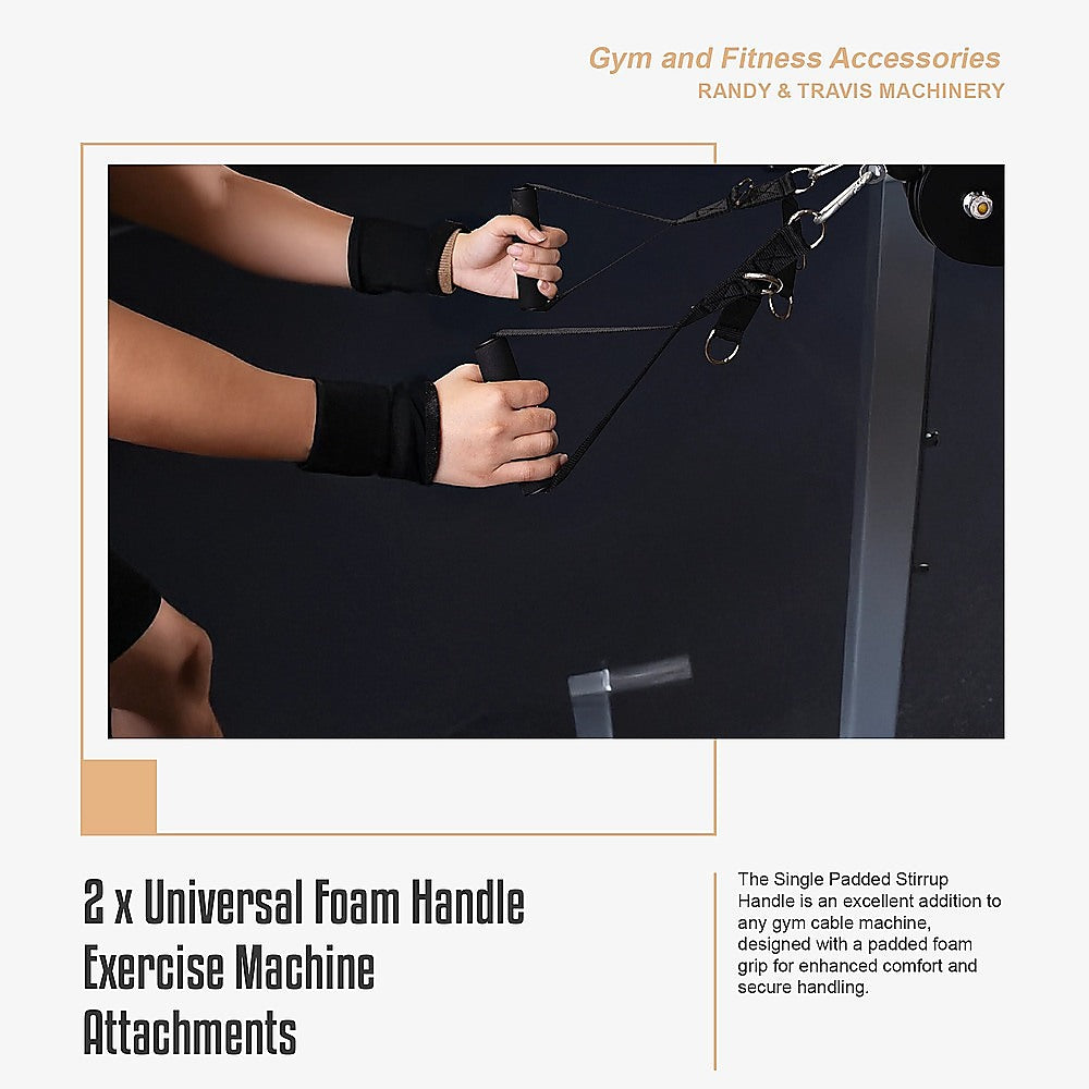 2 x Universal Foam Handle Exercise Machine Attachments - Image 8