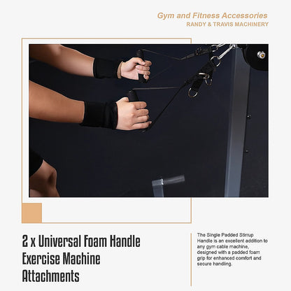 2 x Universal Foam Handle Exercise Machine Attachments - Image 8
