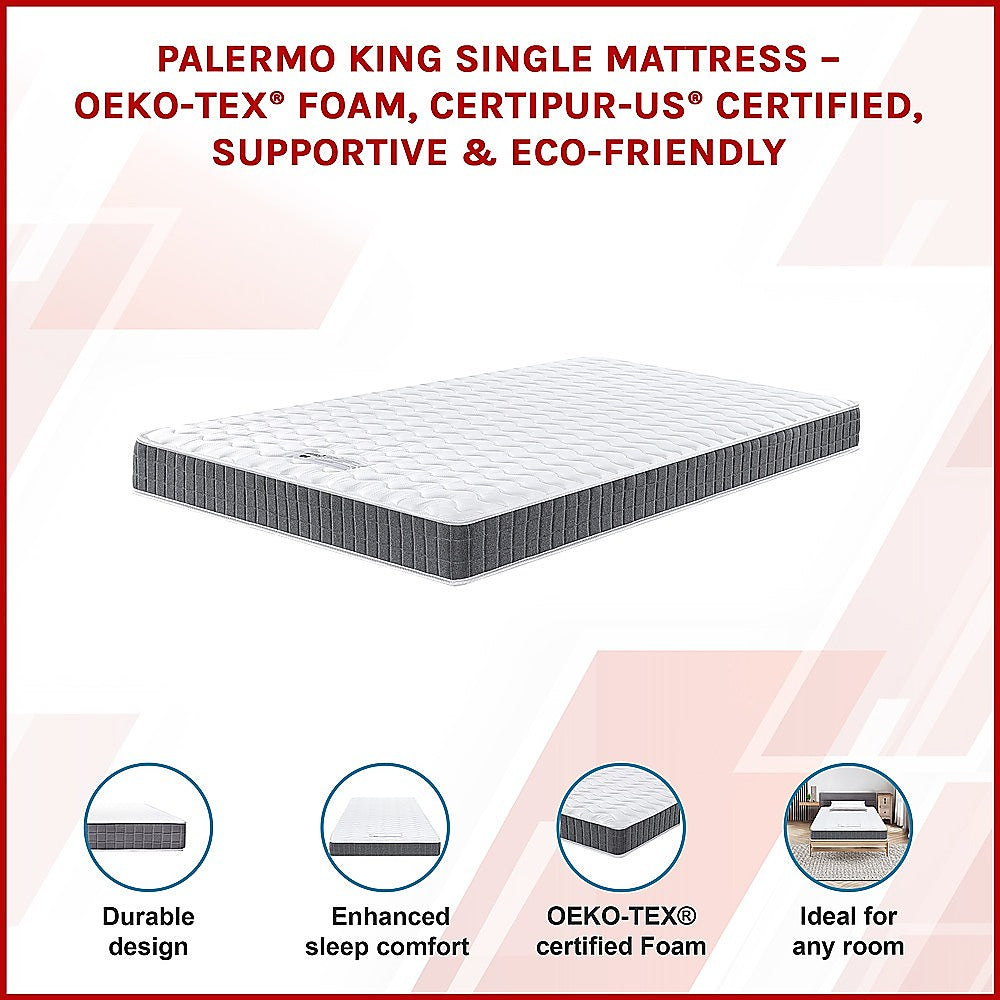 King Single Memory Foam Mattress – OEKO-TEX® Textile & CertiPUR-US® Certified Foam - Image 2