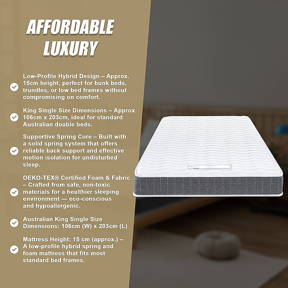 King Single Memory Foam Mattress – OEKO-TEX® Textile & CertiPUR-US® Certified Foam - Image 7