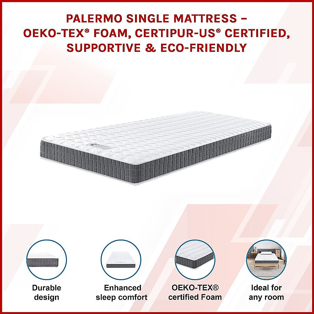Single Memory Foam Mattress – OEKO-TEX® Textile & CertiPUR-US® Certified Foam - Image 2