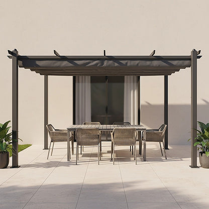 3x4M Aluminium Pergola Marquee with Retractable Roof – Garden Canopy - Image 7