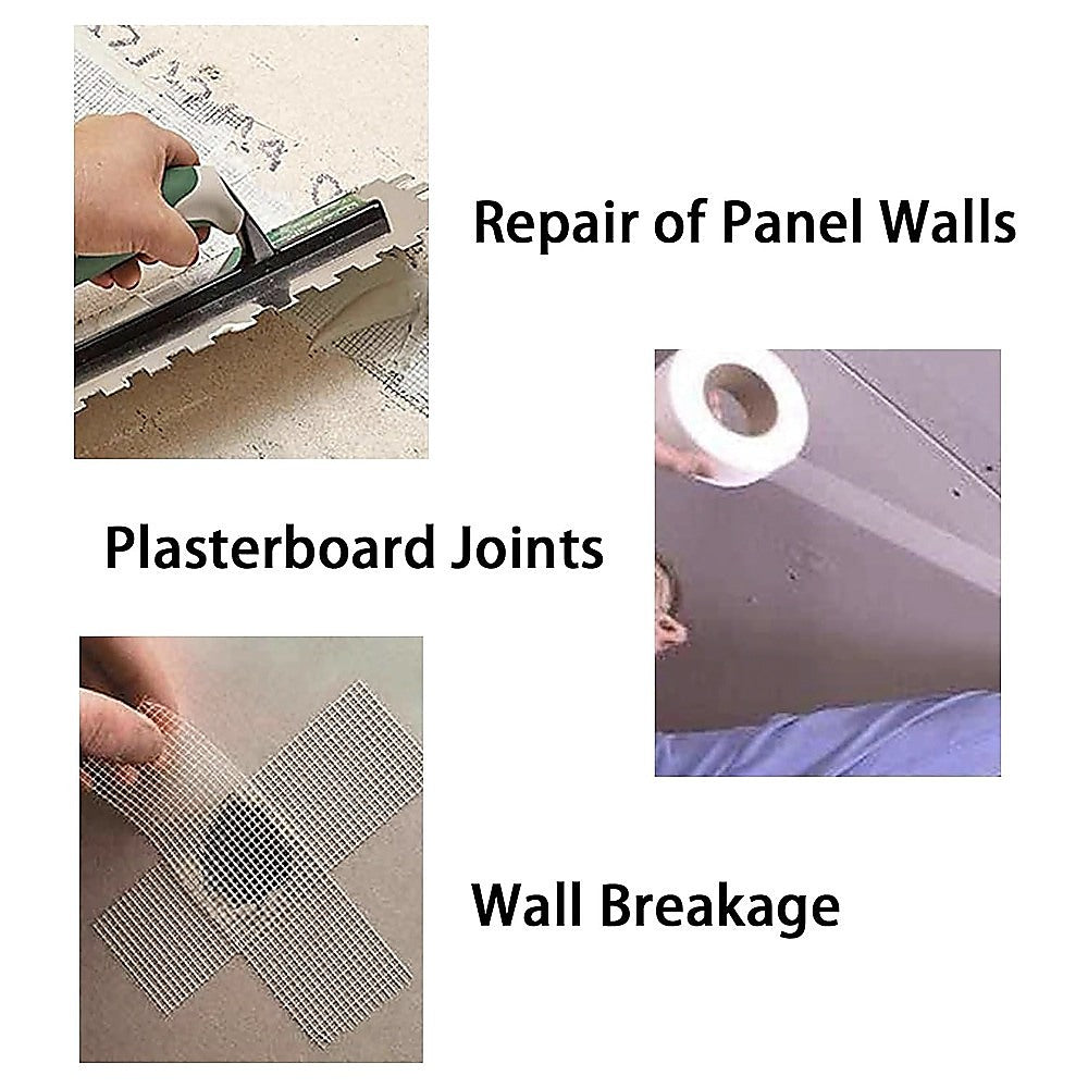 24-Pack Fibreglass Plasterboard Joint Tapes – 50mm x 90m Self-Adhesive Drywall Mesh Rolls - Image 8