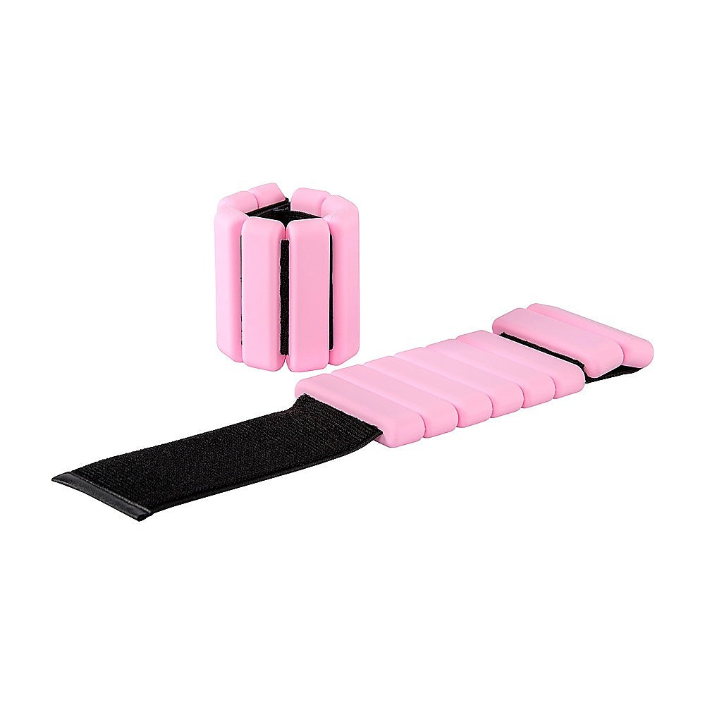 2-Piece Ankle & Wrist Weights – 1kg Pair Adjustable Workout Bangles (Pink) - Image 6