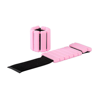 2-Piece Ankle & Wrist Weights – 1kg Pair Adjustable Workout Bangles (Pink) - Image 6