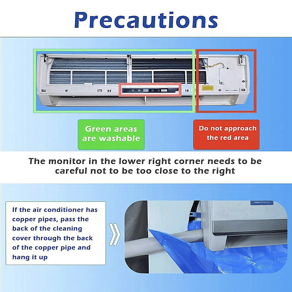 Waterproof AC Cleaning Cover Bag Kit – Leakproof Wash Bag for Wall Units - Image 8