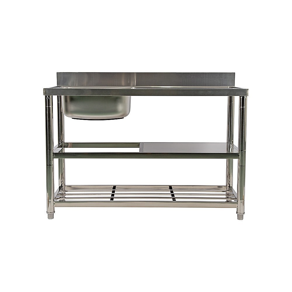 Freestanding Stainless Steel Kitchen Sink 120x50x79cm – Commercial Utility Wash Basin - Image 6
