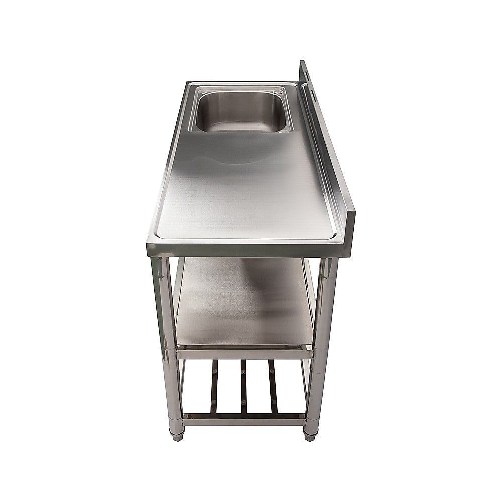 Freestanding Stainless Steel Kitchen Sink 120x50x79cm – Commercial Utility Wash Basin - Image 8