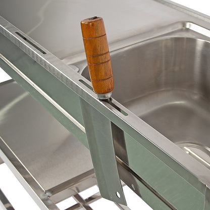 Freestanding Stainless Steel Kitchen Sink 120x50x79cm – Commercial Utility Wash Basin - Image 9