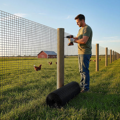 30m Black Chicken Wire Mesh Roll – Heavy Duty Aviary Netting & Garden Fencing for Poultry Enclosures - Image 5