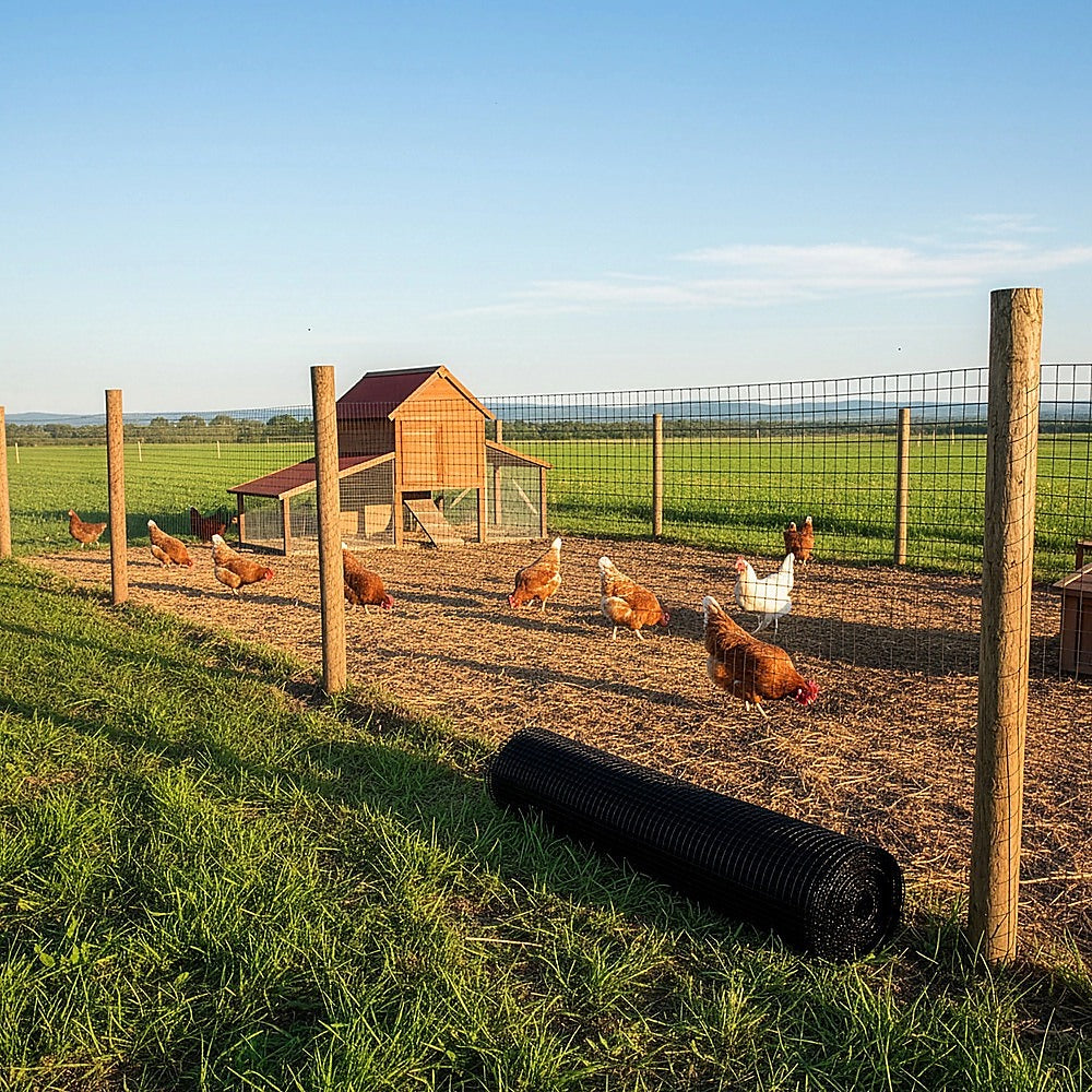30m Black Chicken Wire Mesh Roll – Heavy Duty Aviary Netting & Garden Fencing for Poultry Enclosures - Image 8