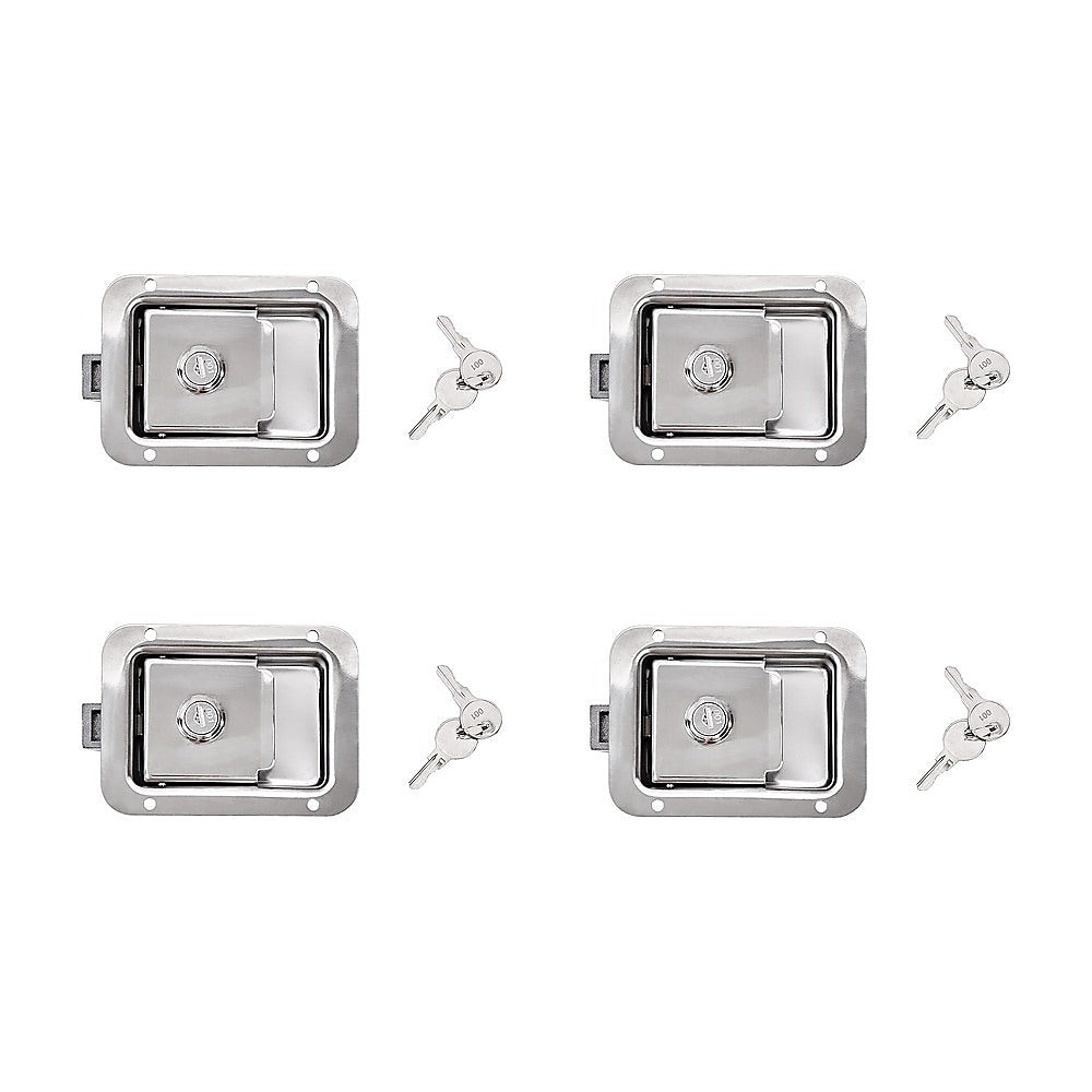 4 x Toolbox Lock Steel Paddle Handles – Heavy Duty Trailer Door Latch Set for Ute & Tool Cabinets - Image 5