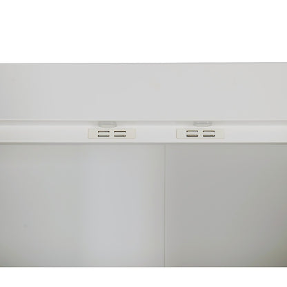 3 Door White Wardrobe – Gold Handles, Hanging Rail & Shelves - Image 7