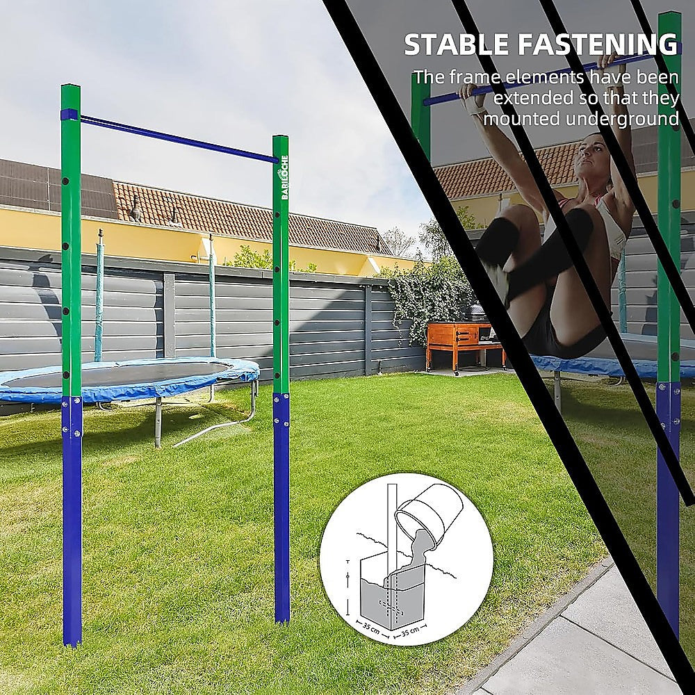 Single Outdoor Pull-Up Bar – Height Adjustable Gymnastics & Fitness Bar - Image 3