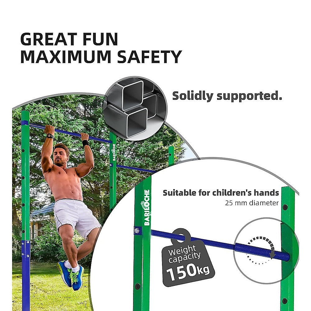 Double Outdoor Pull-Up Bar – Height Adjustable Gymnastics & Fitness Bar - Image 4