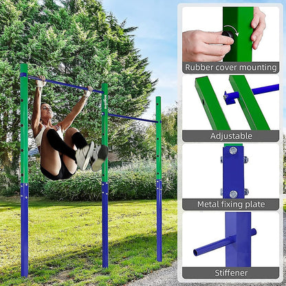 Double Outdoor Pull-Up Bar – Height Adjustable Gymnastics & Fitness Bar - Image 6