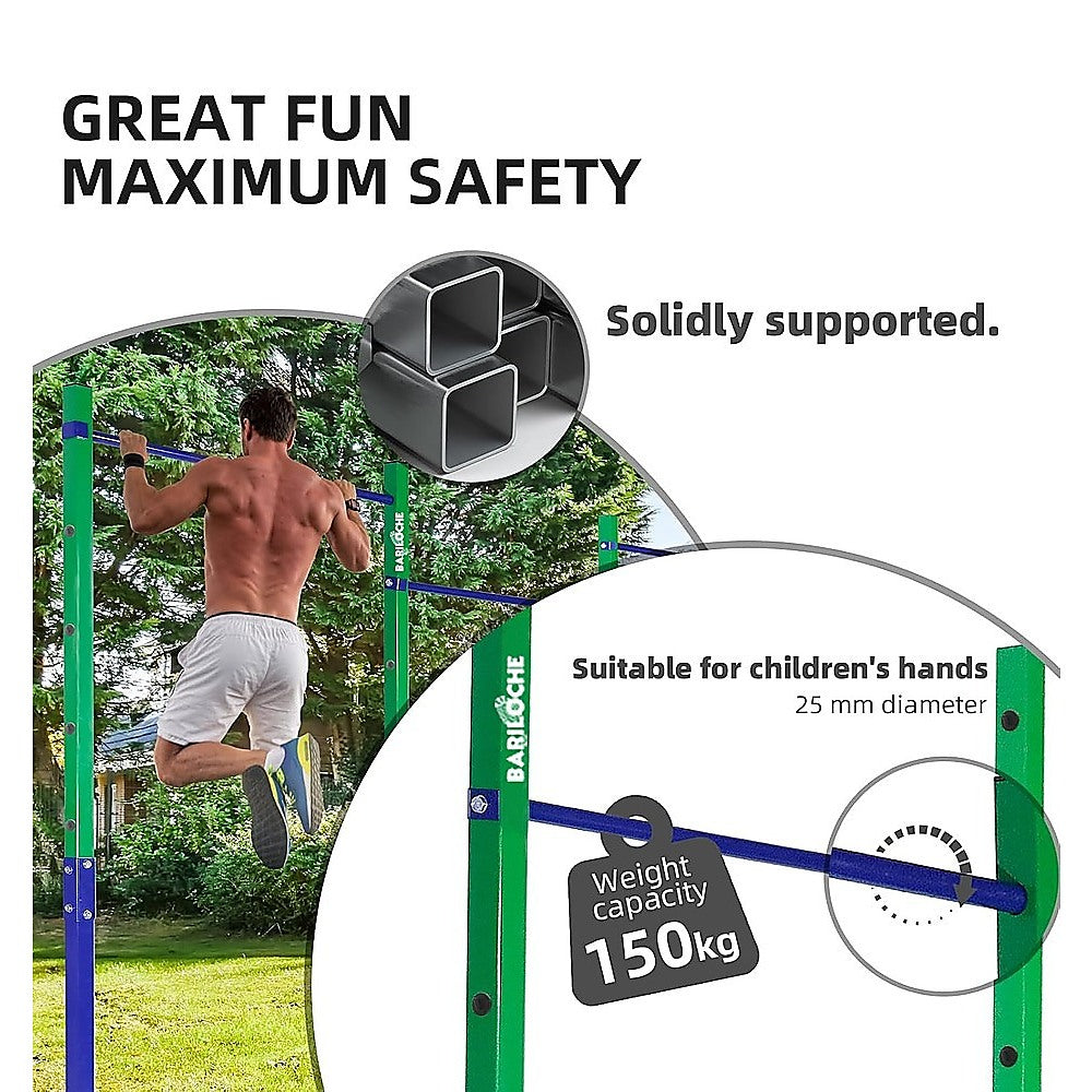 Triple Outdoor Pull-Up Bar – Height Adjustable Gymnastics & Fitness Bar - Image 3