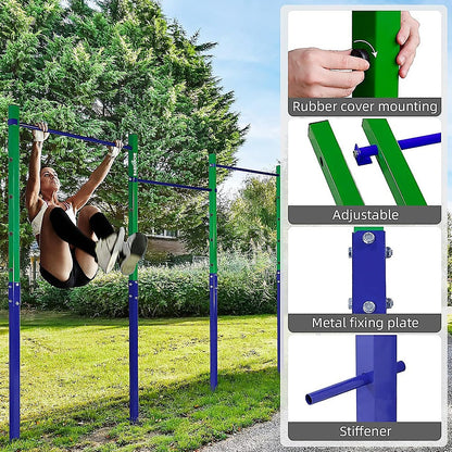 Triple Outdoor Pull-Up Bar – Height Adjustable Gymnastics & Fitness Bar - Image 6