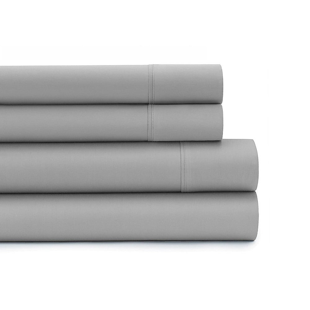Double Bed Sheet Set – 1800 Series Microfiber, Deep Pocket, Soft & Breathable, Grey - Image 3
