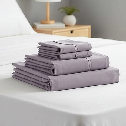 Queen Bed Sheet Set – 1800 Series Microfiber, Deep Pocket, Soft & Breathable, Grey - Image 2