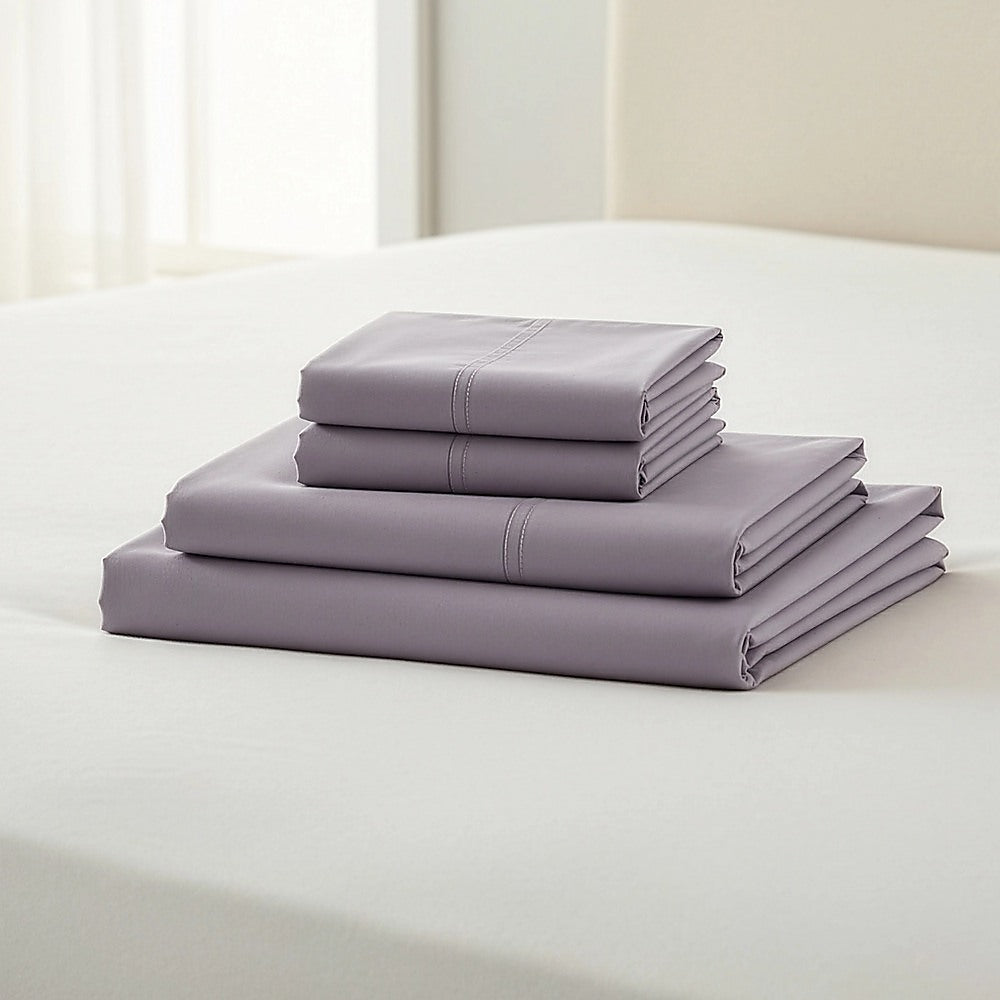 King Bed Sheet Set – 1800 Series Microfiber, Deep Pocket, Soft & Breathable, Grey - Image 2