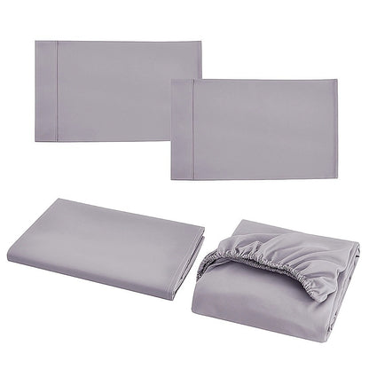 King Bed Sheet Set – 1800 Series Microfiber, Deep Pocket, Soft & Breathable, Grey - Image 7