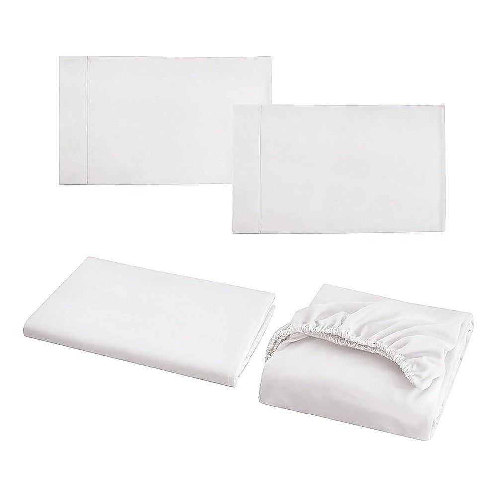 King Bed Sheet Set – 1800 Series Microfiber, Deep Pocket, Soft & Breathable, White - Image 7