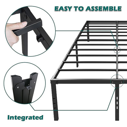 Queen Metal Bed Frame 45cm High – Full Steel Base Platform - Image 3