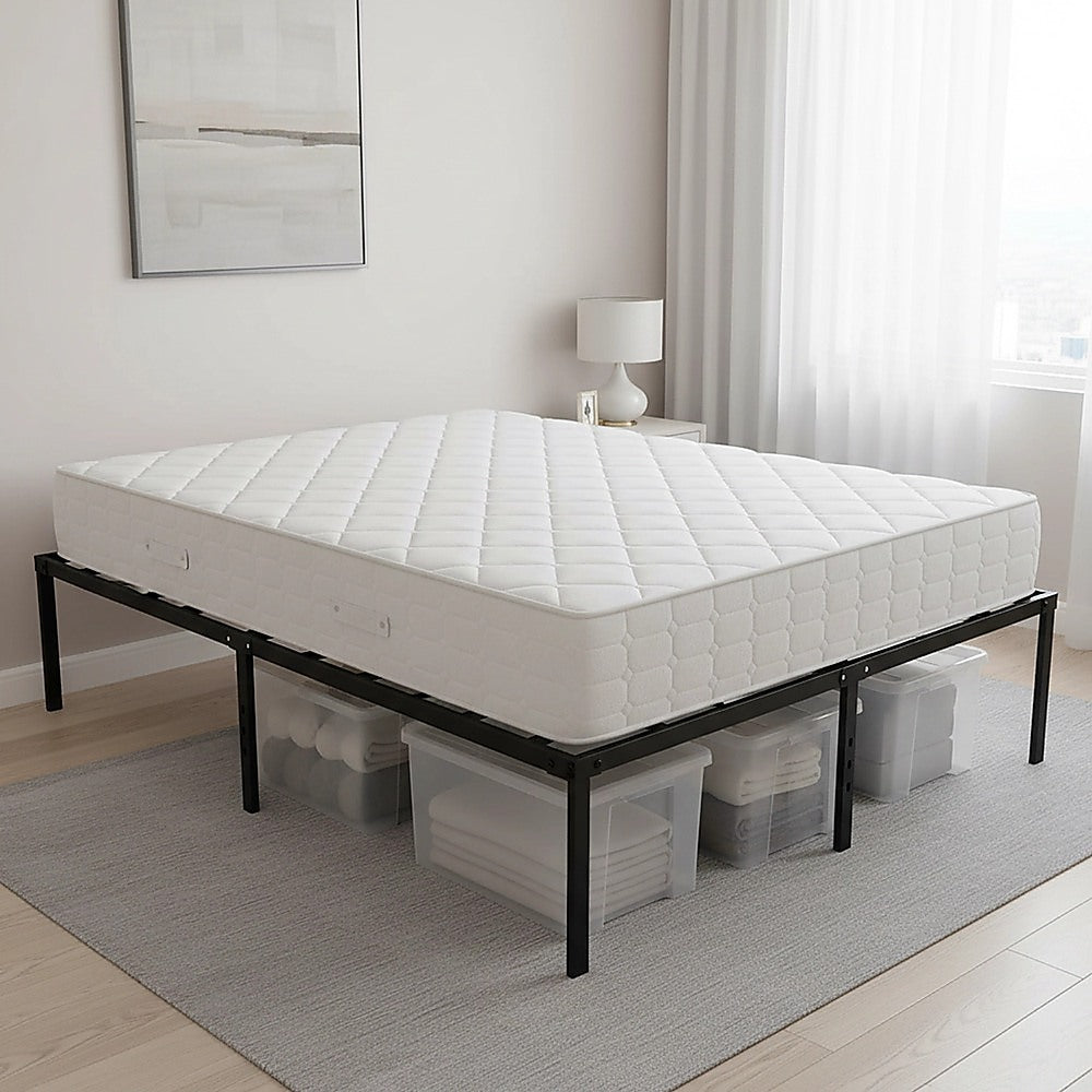 Queen Metal Bed Frame 45cm High – Full Steel Base Platform - Image 4