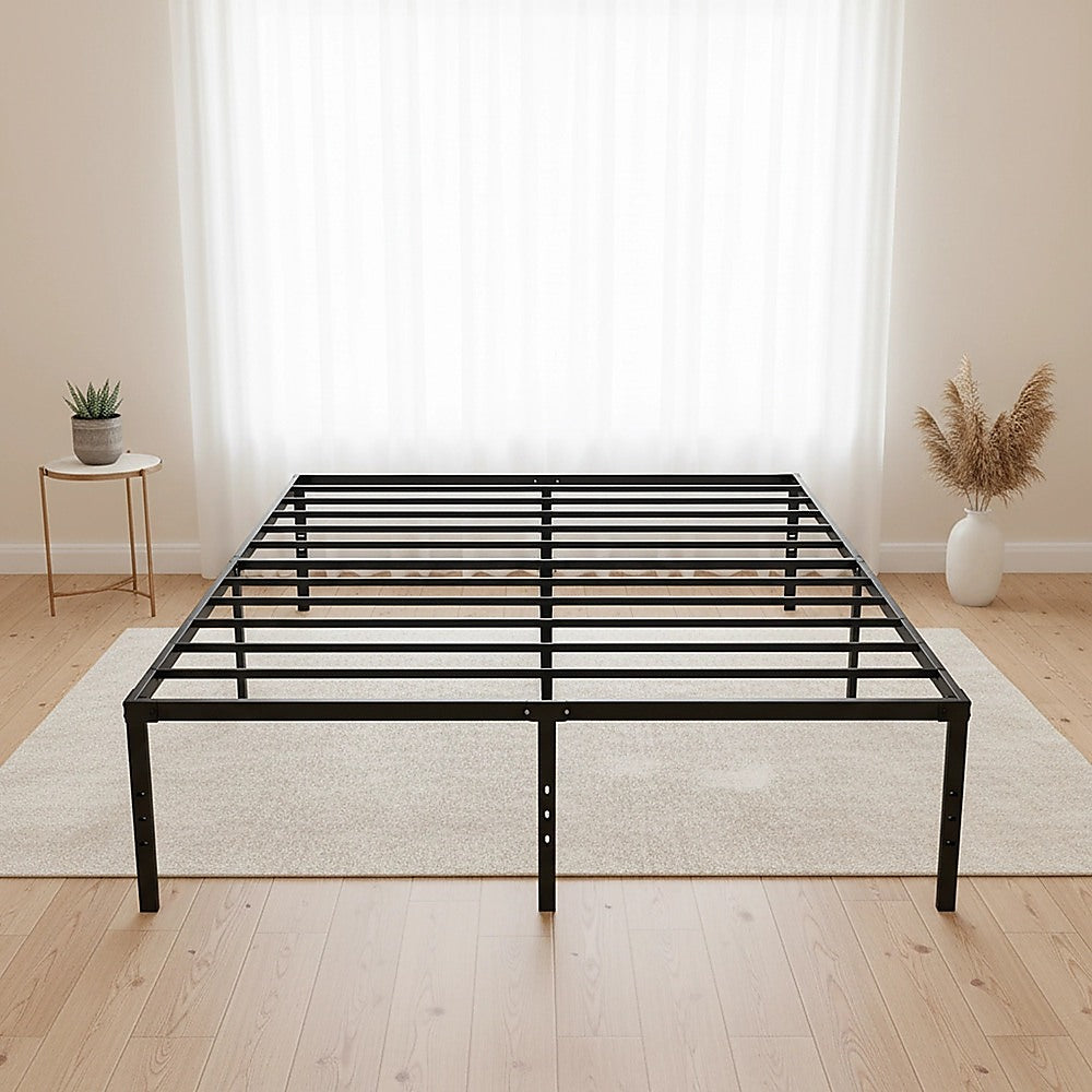 Queen Metal Bed Frame 45cm High – Full Steel Base Platform - Image 6