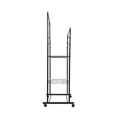 Double Clothes Rack Metal Garment Rail 80x154cm – Heavy Duty Hanging Shelf Storage - Image 4