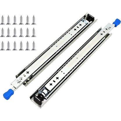 2 x 125kg Heavy Duty Locking Drawer Slides – Industrial Drawer Runners Pair