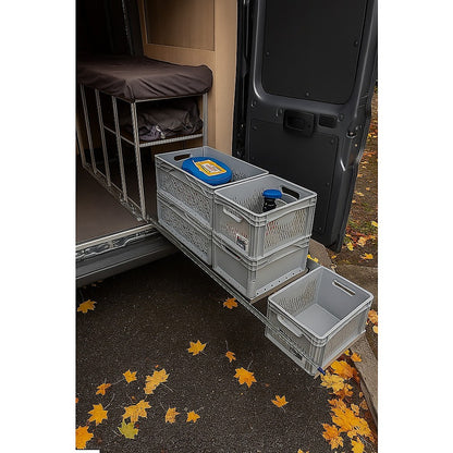 2 x 125kg Heavy Duty Locking Drawer Slides – Industrial Drawer Runners Pair - Image 2