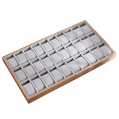 30-Grid Watch & Jewellery Tray Organiser Display Case Holder – Velvet Drawer Insert - Image 4
