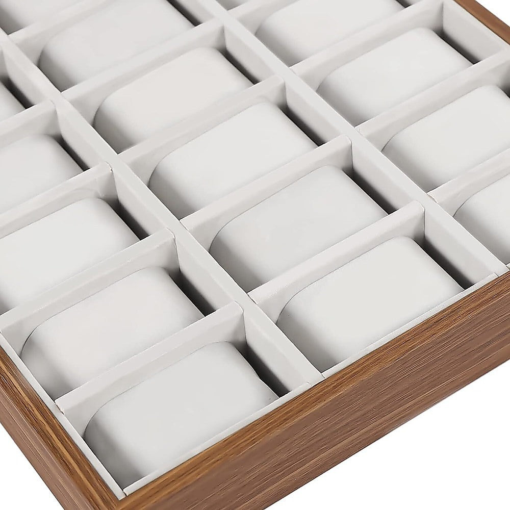 30-Grid Watch & Jewellery Tray Organiser Display Case Holder – Velvet Drawer Insert - Image 5