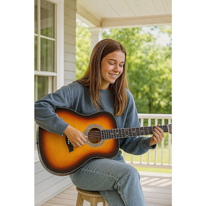 38" Full Size Acoustic Guitar – Beginner Wooden Guitar for Adults & Teens - Image 5