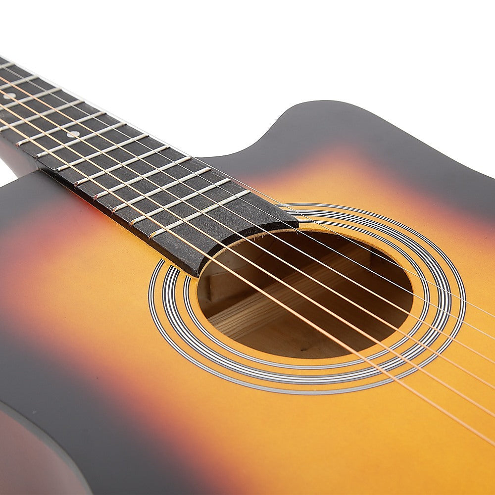 38" Full Size Acoustic Guitar – Beginner Wooden Guitar for Adults & Teens - Image 7