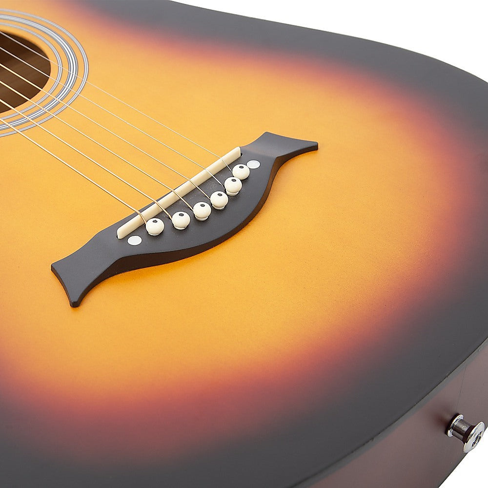 38" Full Size Acoustic Guitar – Beginner Wooden Guitar for Adults & Teens - Image 9