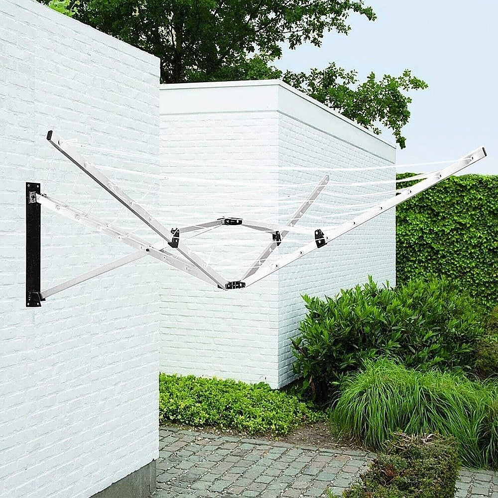 26m Folding Dryer for Laundry & Washing - Wall Mounted 5 Arm Clothes Airer - Image 2