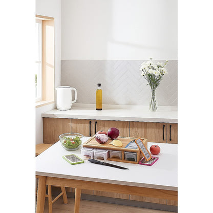 Bamboo Cutting Board Set with Graters & Containers – Food Prep Station - Image 2