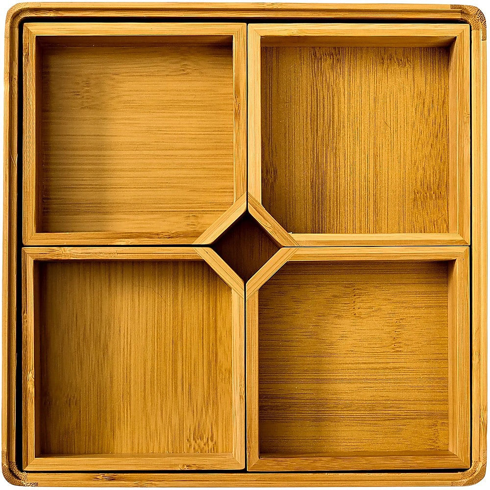 Square Bamboo Snack Serving Tray – Eco-Friendly Platter for Fruit, Cheese & Appetisers - Image 4