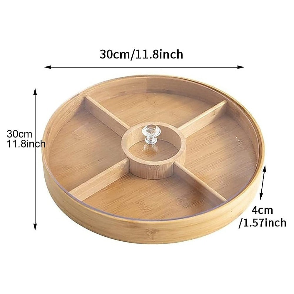 Round Bamboo Snack Serving Tray – Eco-Friendly Platter for Fruit, Cheese & Appetisers - Image 5