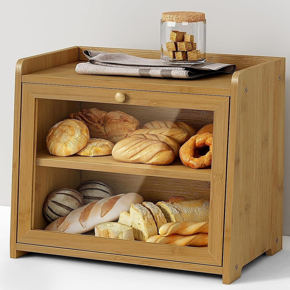 Enclosed Bread Box – Large Kitchen Countertop Bread Storage Container for Freshness & Organisation - Image 5