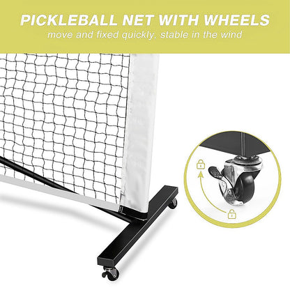 Portable 6.7m Pickleball Net Set – Heavy Duty Metal Frame with Wheels - Image 4