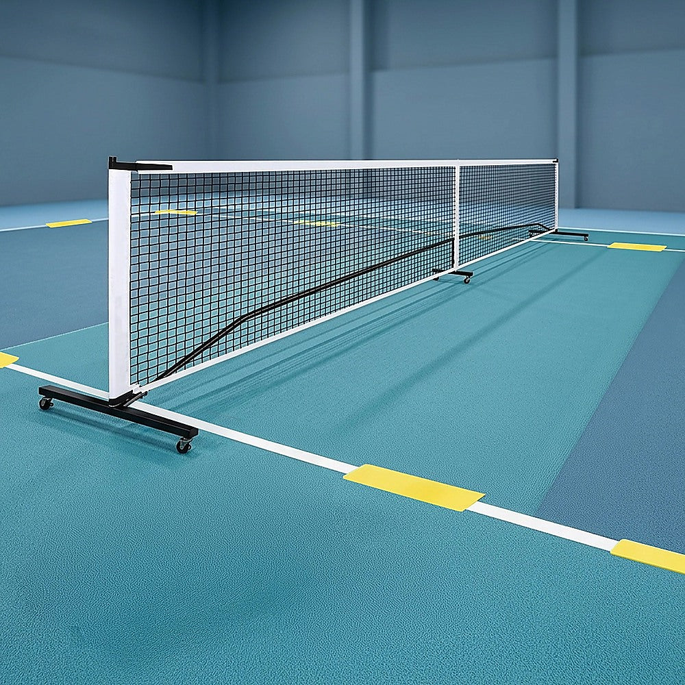 Portable 6.7m Pickleball Net Set – Heavy Duty Metal Frame with Wheels - Image 9
